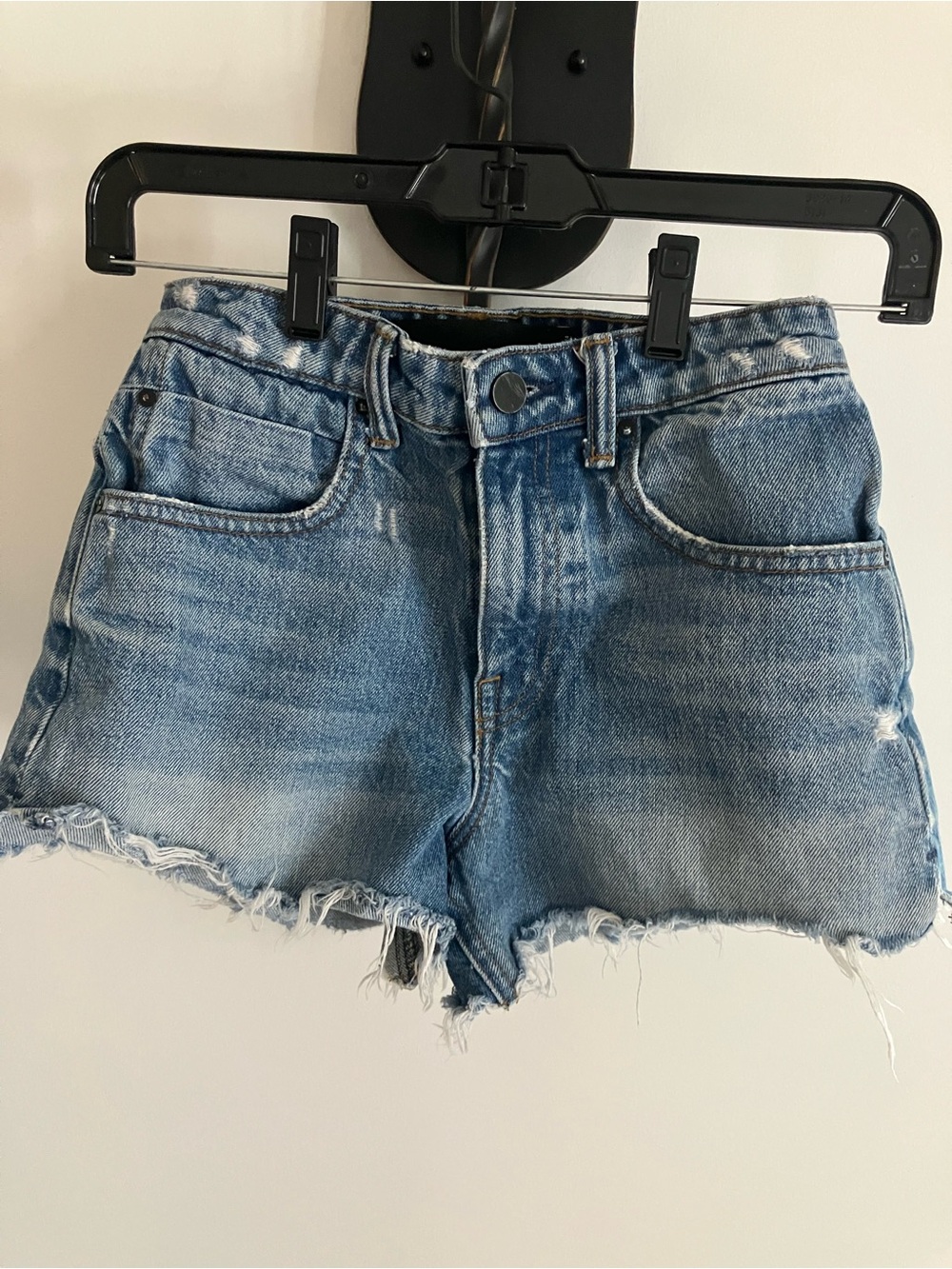 Alexander Wang Light Blue Distressed Denim Cutoff Shorts